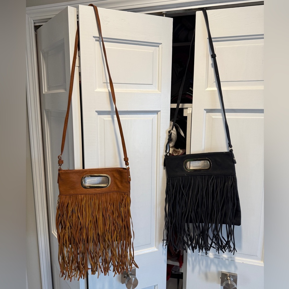 Aldo Tassel Boho Cognac Crossbody Purse